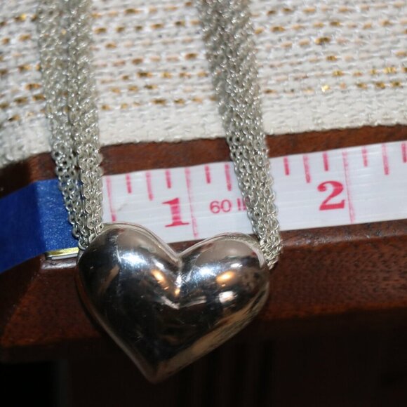 Vintage Heart Choker Multistrand Heart Necklace - Picture 7 of 9